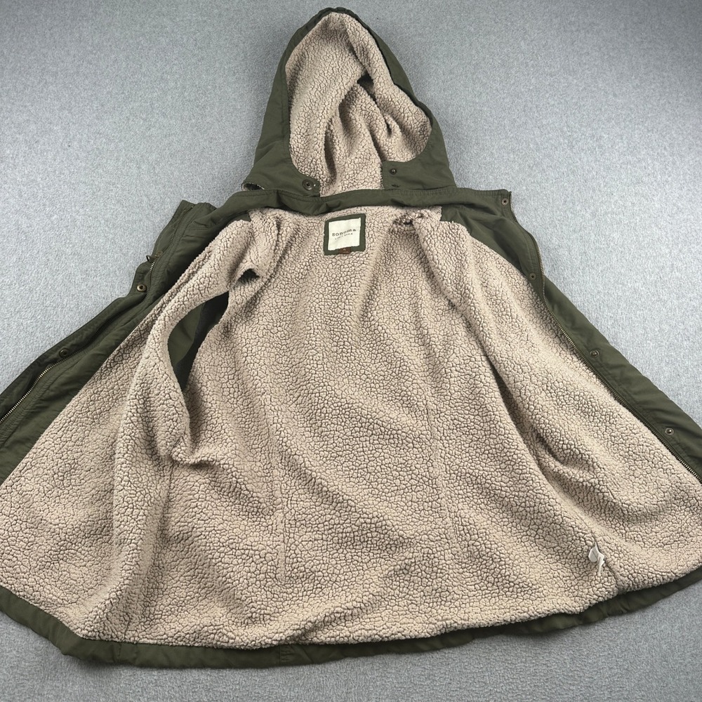 Sonoma Vest Womens XL Life Style Olive Green Sherpa Lined Hooded Utility - Picture 11 of 12